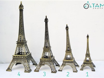 Mô hình Tháp Eiffel bằng thép không gỉ nhiều cỡ MHKQTG-EIFFEL-01